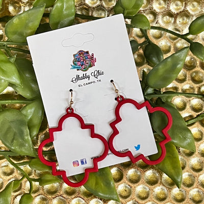 Classic Quatrefoil Earrings - Red Shabby Chic Boutique and Tanning Salon