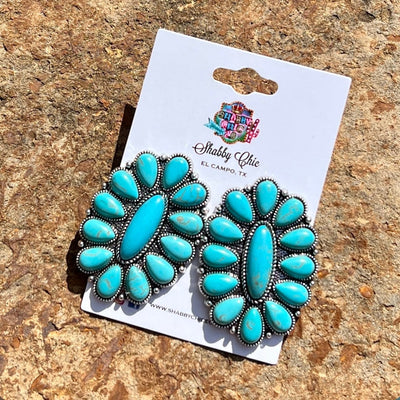 Cluster Earrings - Turquoise Shabby Chic Boutique and Tanning Salon