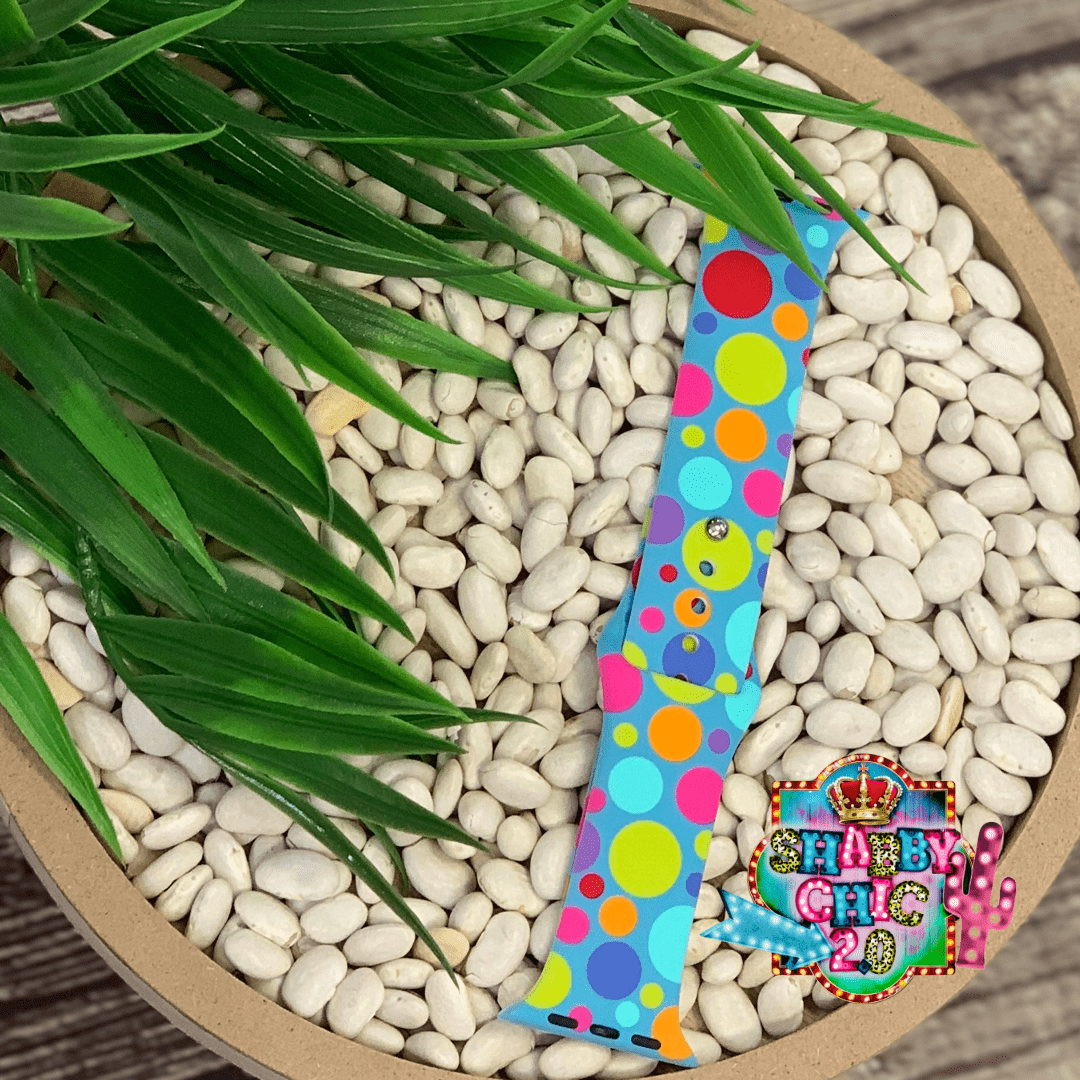Colorful Dots Watchbands Shabby Chic Boutique and Tanning Salon