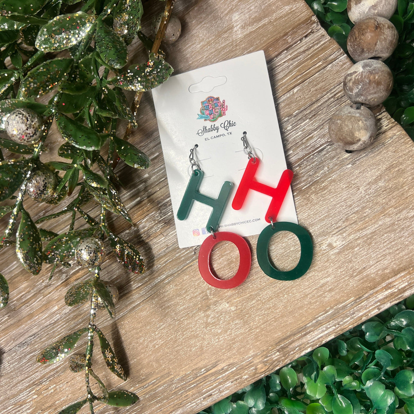 Copy of Ho Ho Earrings Shabby Chic Boutique and Tanning Salon