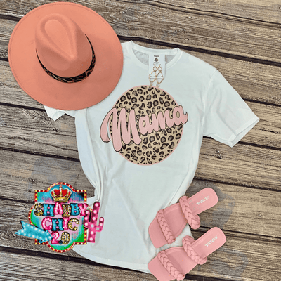 Copy of Pink/Leopard Mama Tee Shabby Chic Boutique and Tanning Salon