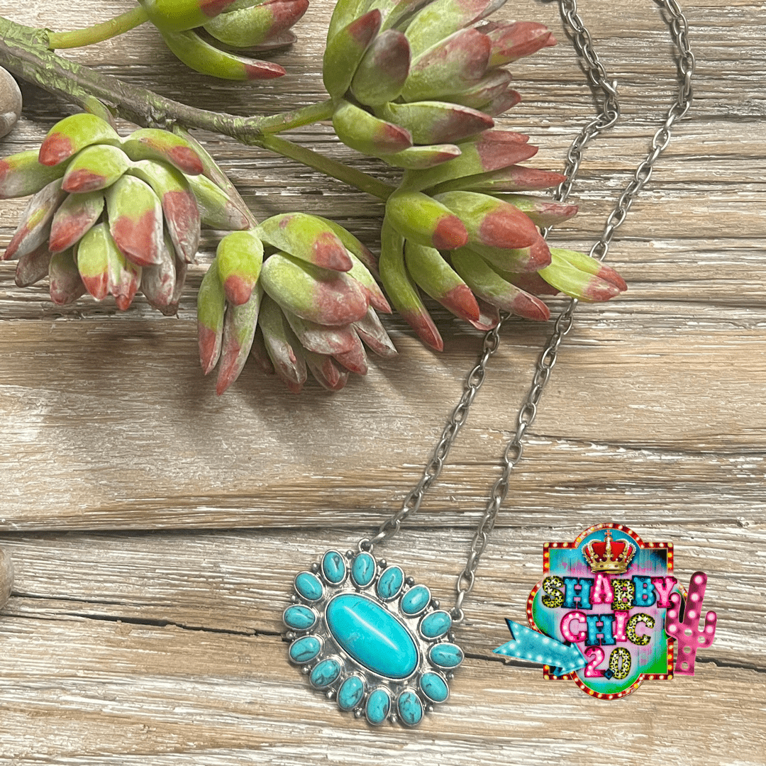 Cowgirl Bling Necklace - Turquoise Shabby Chic Boutique and Tanning Salon
