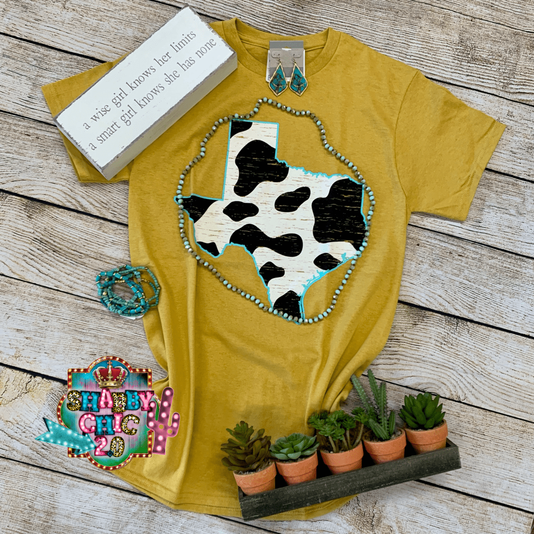 Cowprint Texas Tee Shabby Chic Boutique and Tanning Salon