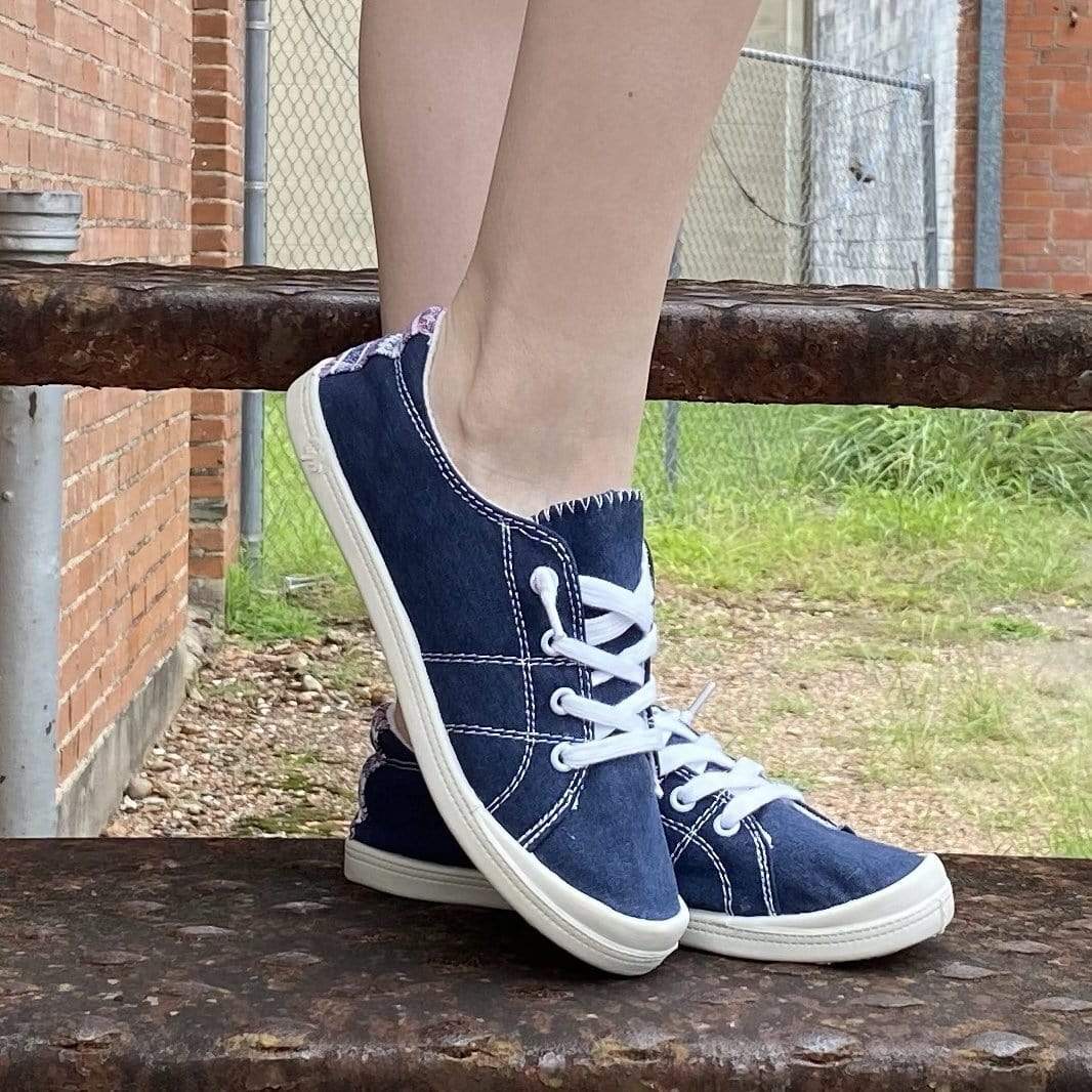 Dallas Sneakers - Navy Shabby Chic Boutique and Tanning Salon