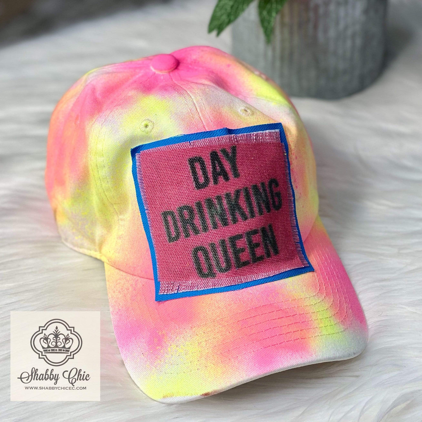 Day Drinking Queen Cap Shabby Chic Boutique and Tanning Salon