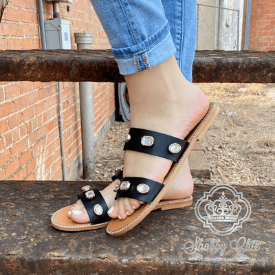 Dazzle Me Sandals - Black Shabby Chic Boutique and Tanning Salon