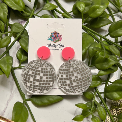 Disco Ball Earrings Shabby Chic Boutique and Tanning Salon