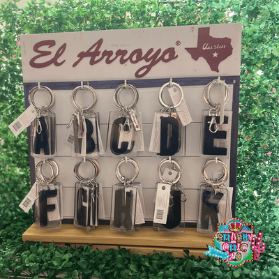 El Arroyo Marquee Letter Key Rings Shabby Chic Boutique and Tanning Salon