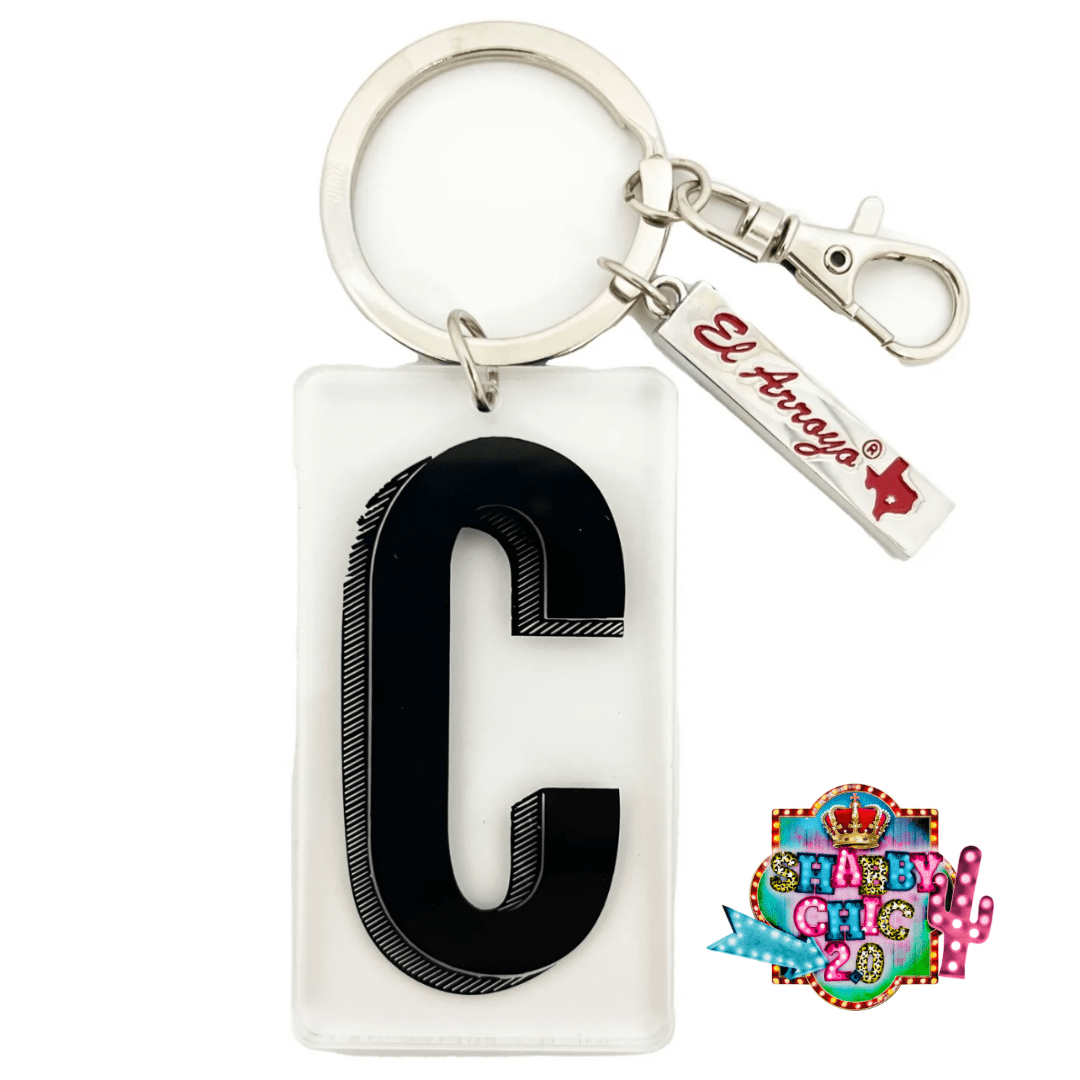 El Arroyo Marquee Letter Key Rings Shabby Chic Boutique and Tanning Salon C