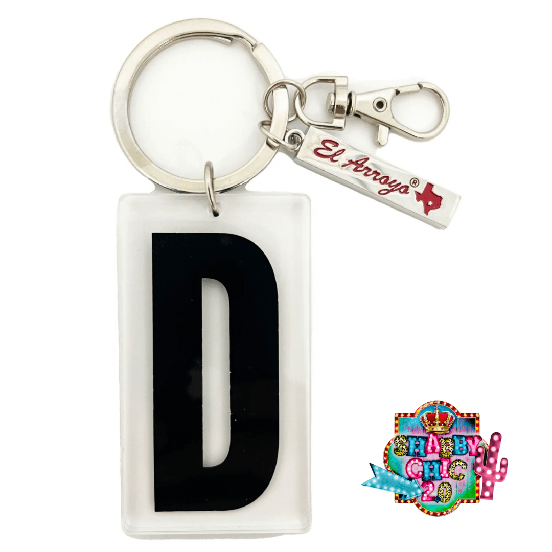 El Arroyo Marquee Letter Key Rings Shabby Chic Boutique and Tanning Salon D