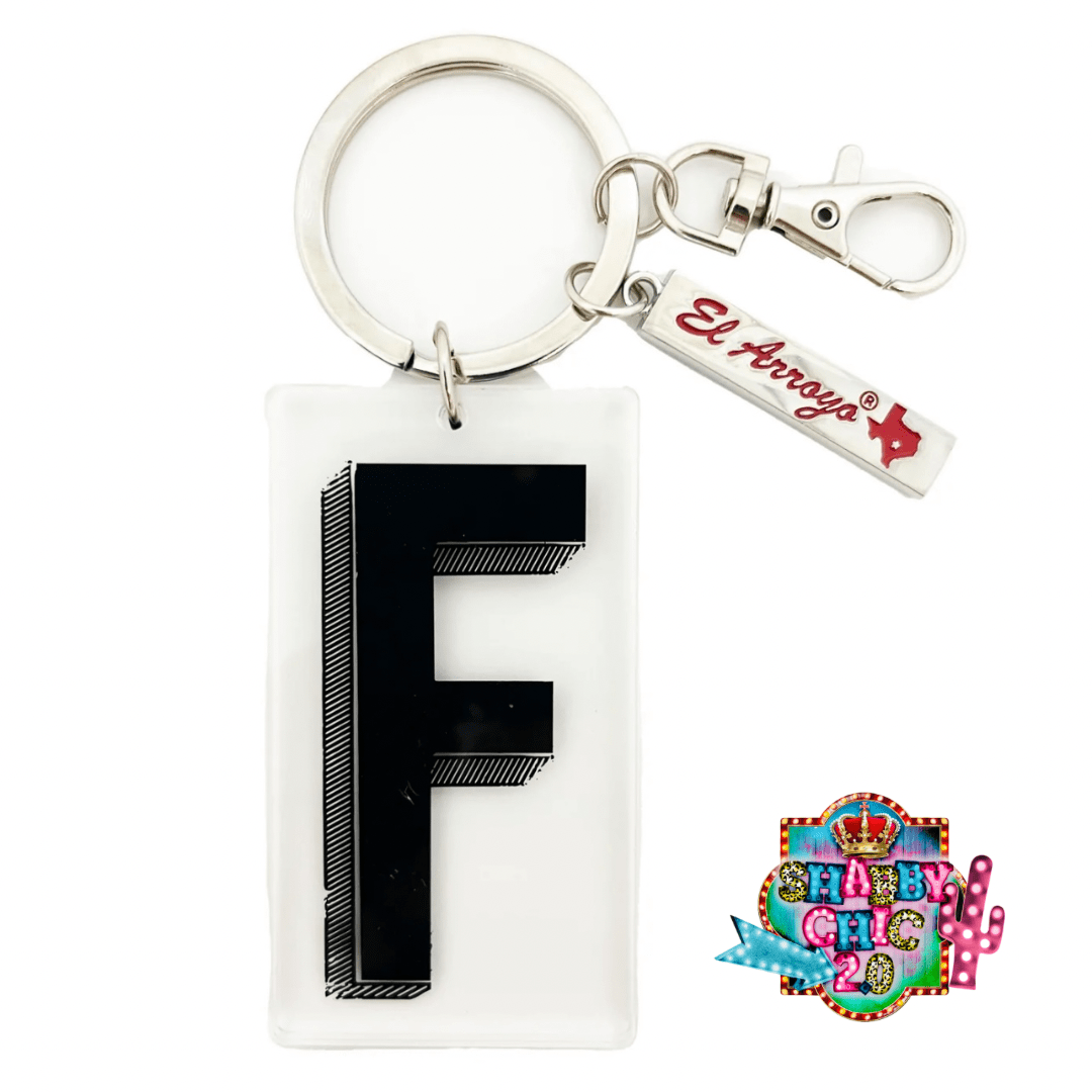 El Arroyo Marquee Letter Key Rings Shabby Chic Boutique and Tanning Salon F