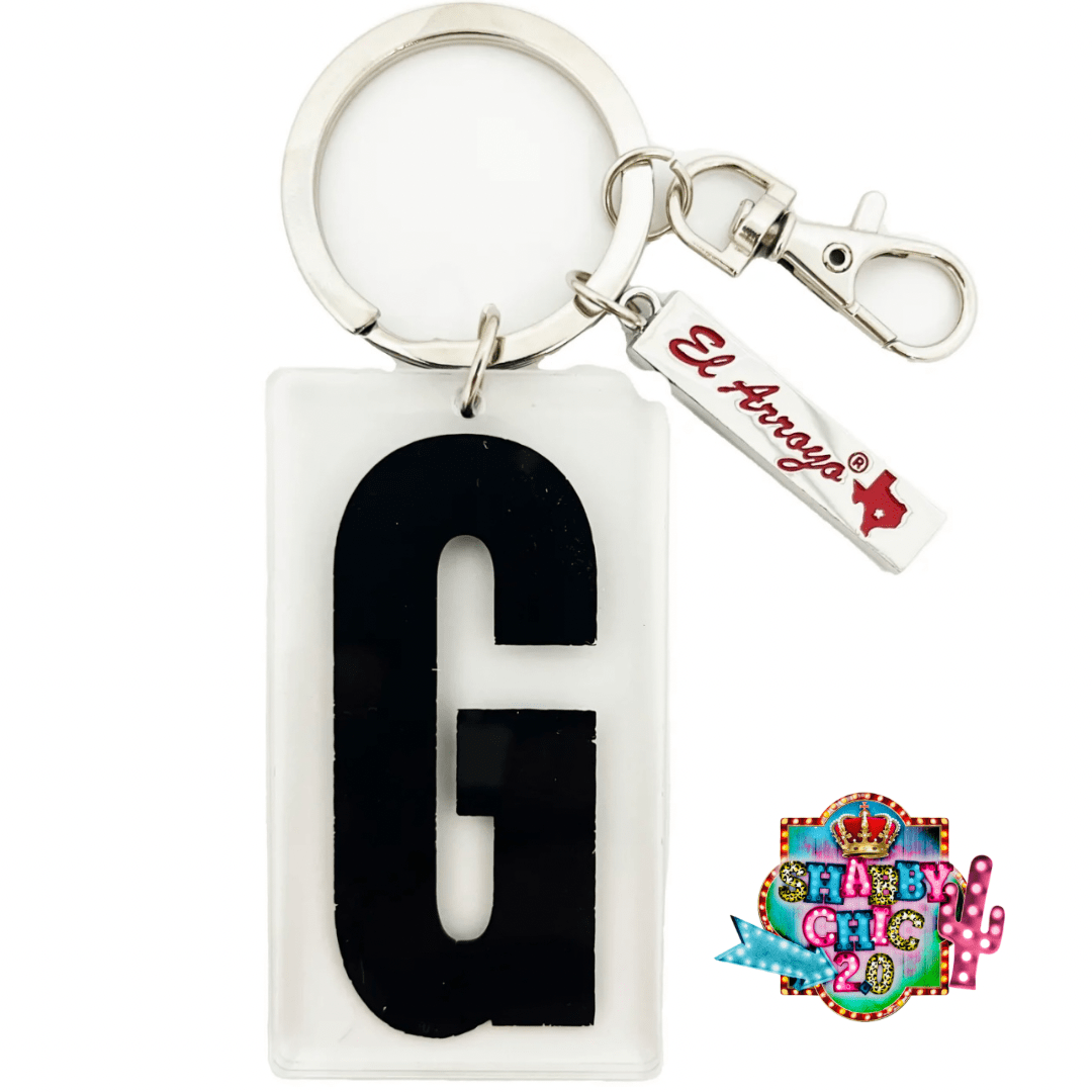 El Arroyo Marquee Letter Key Rings Shabby Chic Boutique and Tanning Salon G