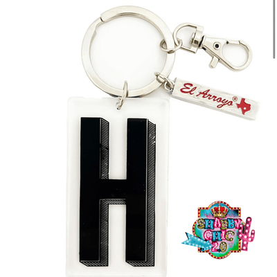 El Arroyo Marquee Letter Key Rings Shabby Chic Boutique and Tanning Salon H