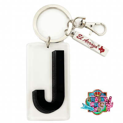 El Arroyo Marquee Letter Key Rings Shabby Chic Boutique and Tanning Salon J