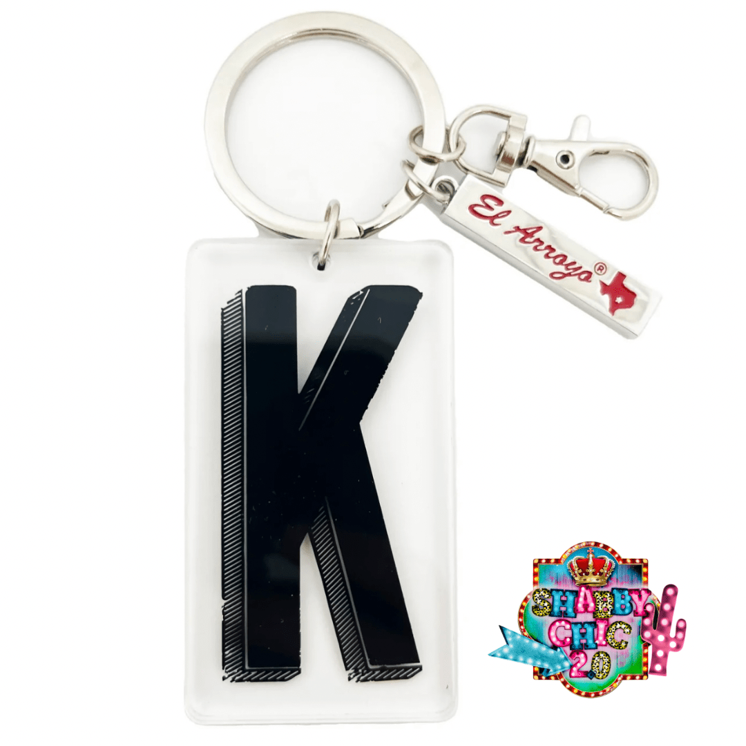 El Arroyo Marquee Letter Key Rings Shabby Chic Boutique and Tanning Salon K