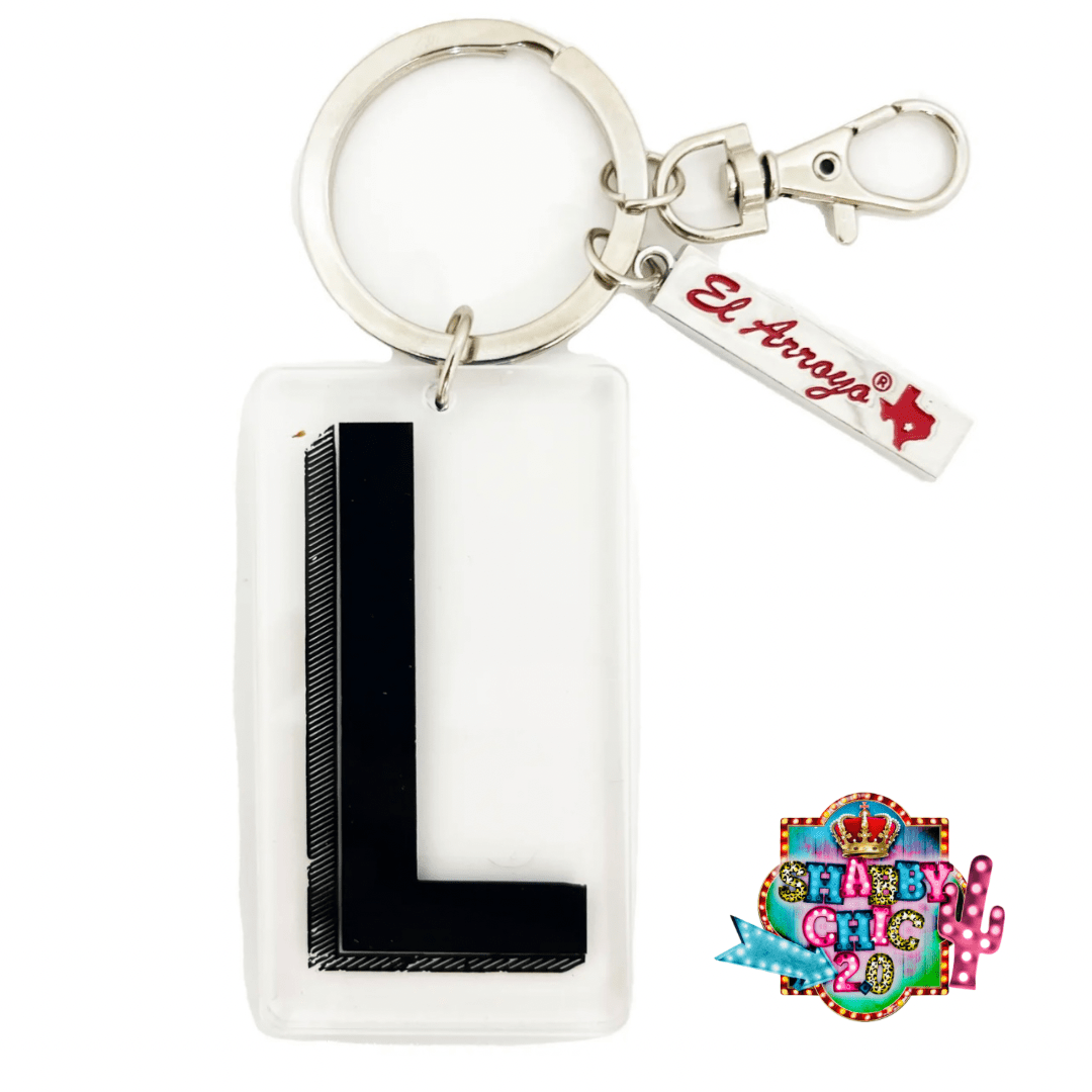 El Arroyo Marquee Letter Key Rings Shabby Chic Boutique and Tanning Salon L