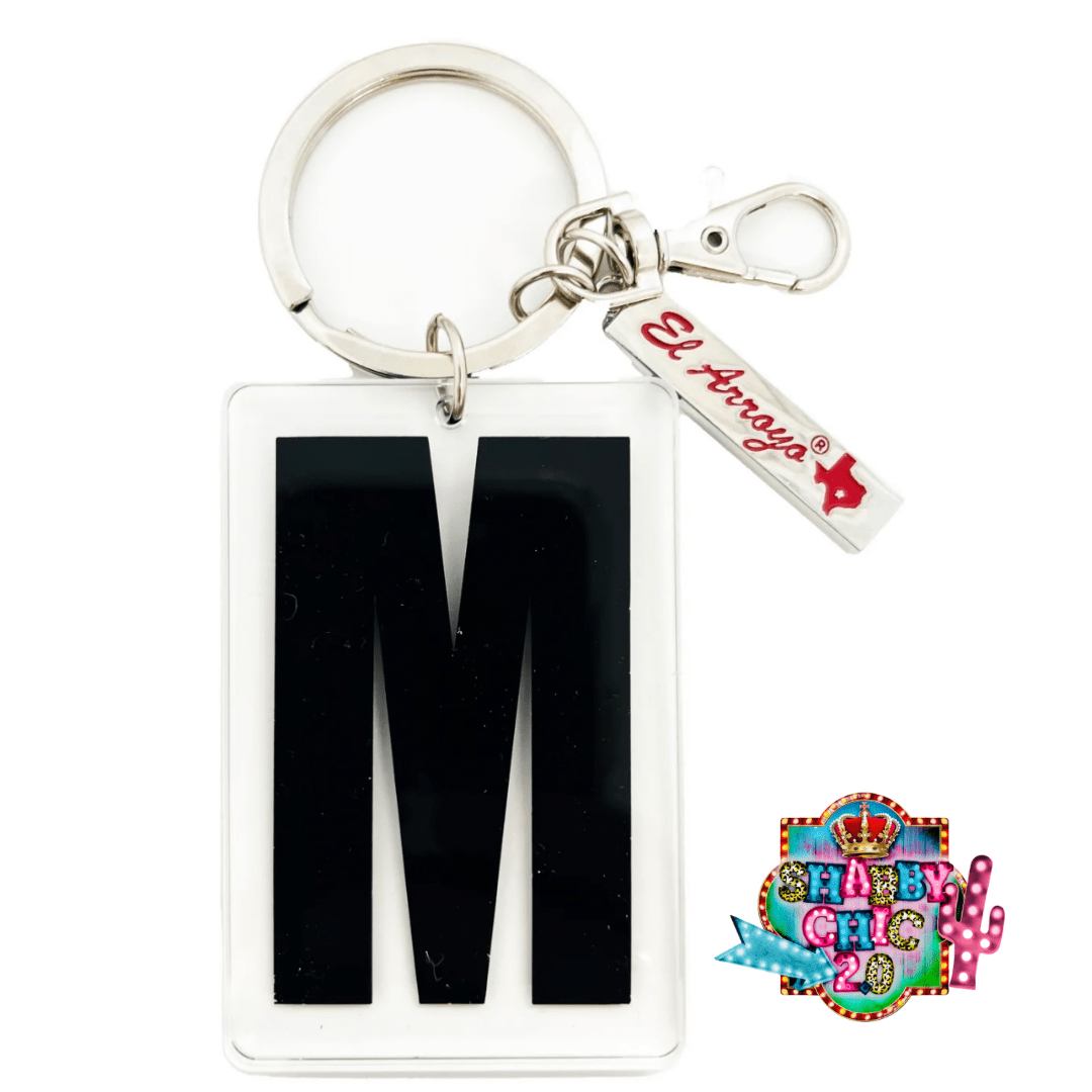 El Arroyo Marquee Letter Key Rings Shabby Chic Boutique and Tanning Salon M