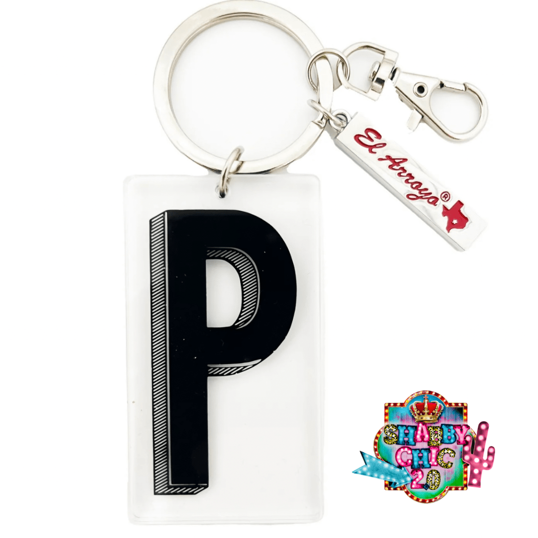 El Arroyo Marquee Letter Key Rings Shabby Chic Boutique and Tanning Salon P