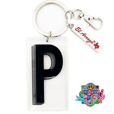 El Arroyo Marquee Letter Key Rings Shabby Chic Boutique and Tanning Salon P