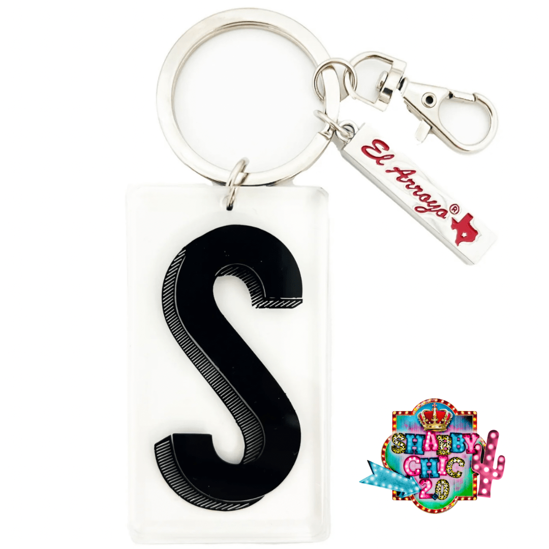 El Arroyo Marquee Letter Key Rings Shabby Chic Boutique and Tanning Salon S