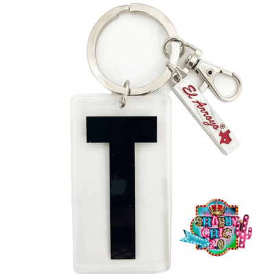 El Arroyo Marquee Letter Key Rings Shabby Chic Boutique and Tanning Salon T