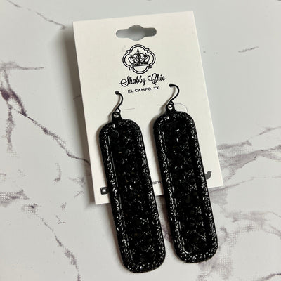 Elegant Black Earrings Shabby Chic Boutique and Tanning Salon