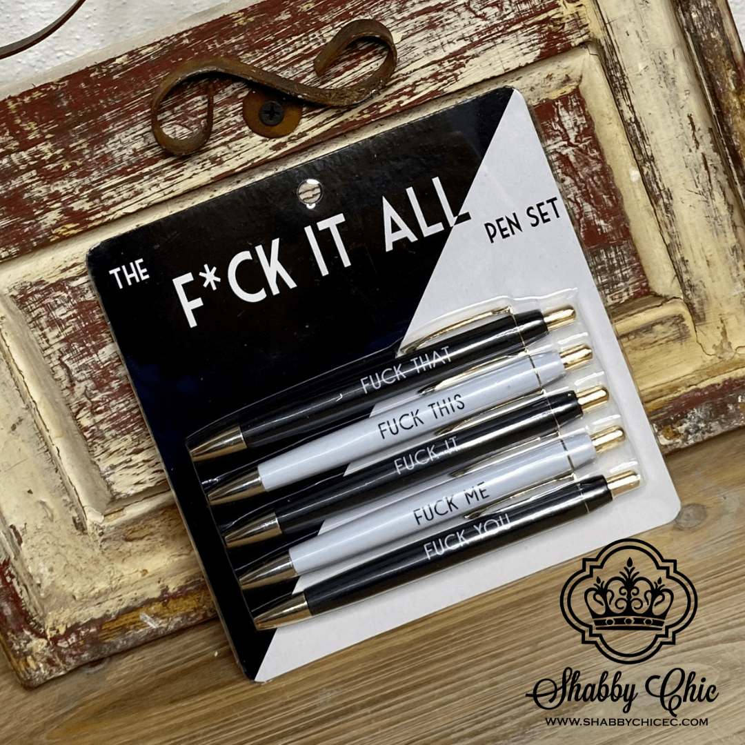 F*ck It All Pen Set Shabby Chic Boutique and Tanning Salon