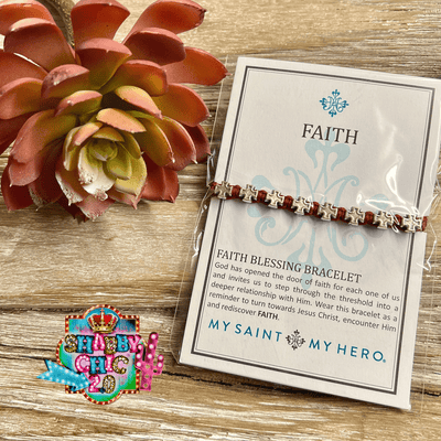 Faith Bracelet Silver Cross with Burgandy Cord Bracelet Shabby Chic Boutique and Tanning Salon
