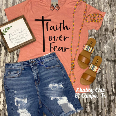 Faith Over Fear Tee Shabby Chic Boutique and Tanning Salon