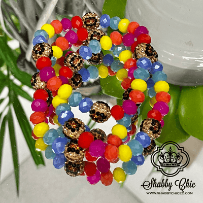 FIesta and Leopard Crystal Bracelet Shabby Chic Boutique and Tanning Salon