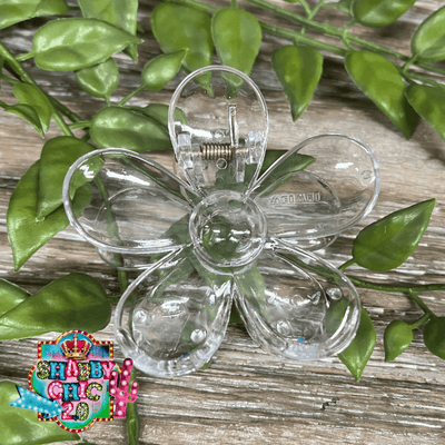 Flower Clips Shabby Chic Boutique and Tanning Salon Clear