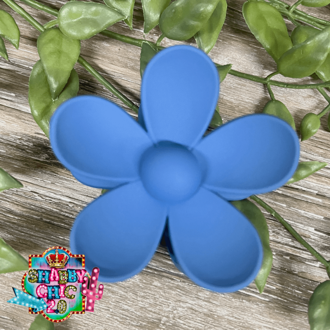 Flower Clips Shabby Chic Boutique and Tanning Salon Denim