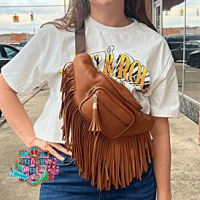 Fringed Bum Bag - Brown Shabby Chic Boutique and Tanning Salon