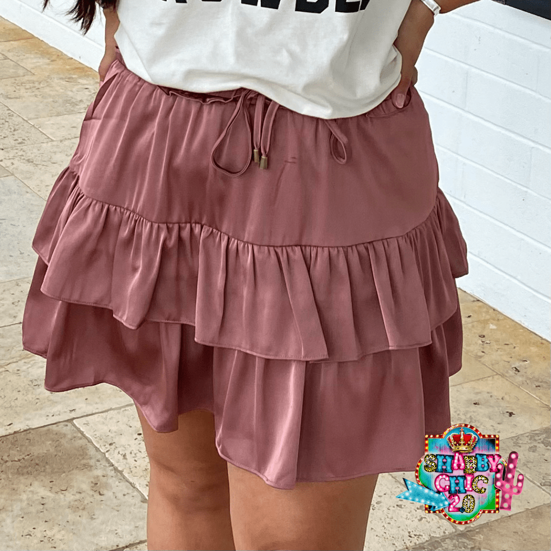 Fun All Around Skort - Dusty Rose Shabby Chic Boutique and Tanning Salon
