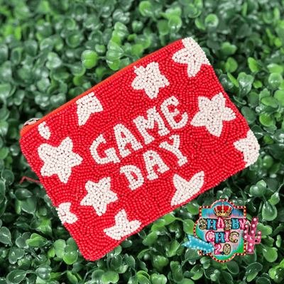 Game Day Beaded Bag - Red Shabby Chic Boutique and Tanning Salon