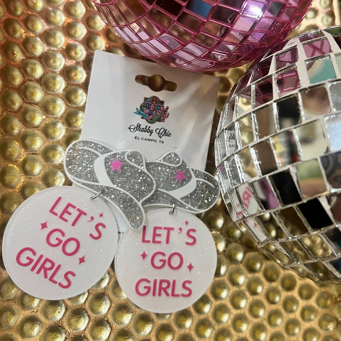 Girl Time Earrings - Silver Shabby Chic Boutique and Tanning Salon