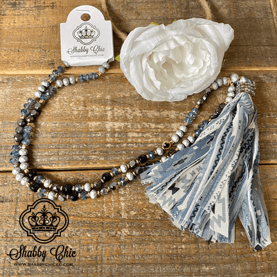 Grey Tassel Necklace Shabby Chic Boutique and Tanning Salon