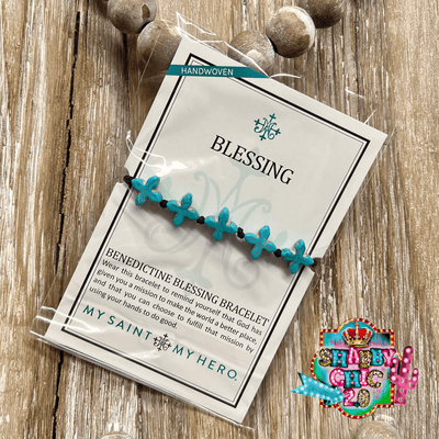 Grounded in Faith Cross Bracelet with Turquoise Crosses Shabby Chic Boutique and Tanning Salon