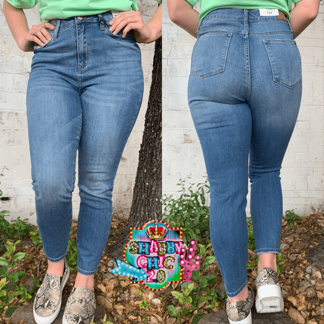 Hi-Waist Judy Blues Slim Fit Jeans Shabby Chic Boutique and Tanning Salon