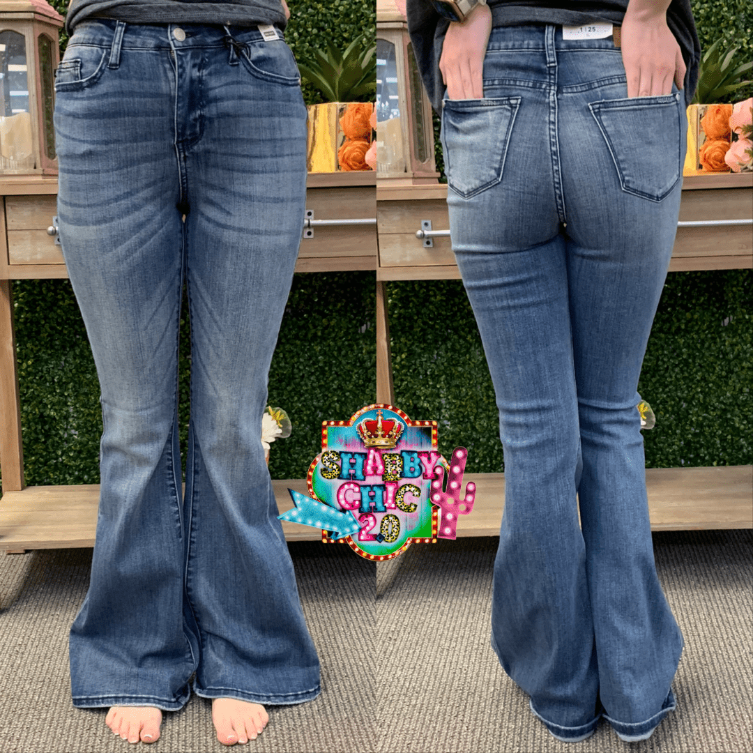 High Rise Flare Fit Judy Blue Jeans Shabby Chic Boutique and Tanning Salon