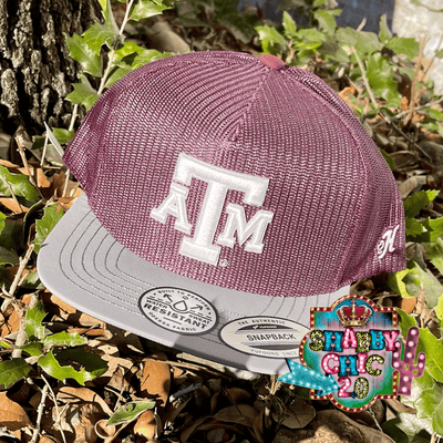 Hooey A&M Maroon 5-Panel Trucker Cap with White A&M Logo - OSFA Shabby Chic Boutique and Tanning Salon
