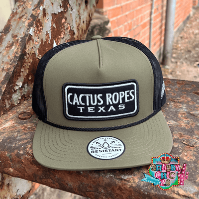 HOOEY  "CR087" CACTUS ROPES OLIVE/BLACK HAT Shabby Chic Boutique and Tanning Salon