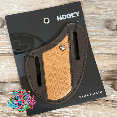 HOOEY  "HANDS UP BASKET WEAVE" ORIGINAL HOOEY PANCAKE KNIFE SHEATH TAN/BROWN Shabby Chic Boutique and Tanning Salon