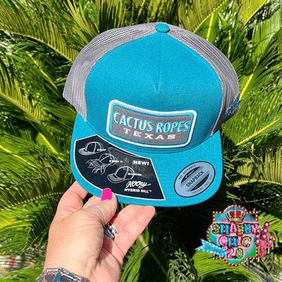Hooey Men's Cactus Ropes 5-panel Blue & Grey Trucker Cap Shabby Chic Boutique and Tanning Salon