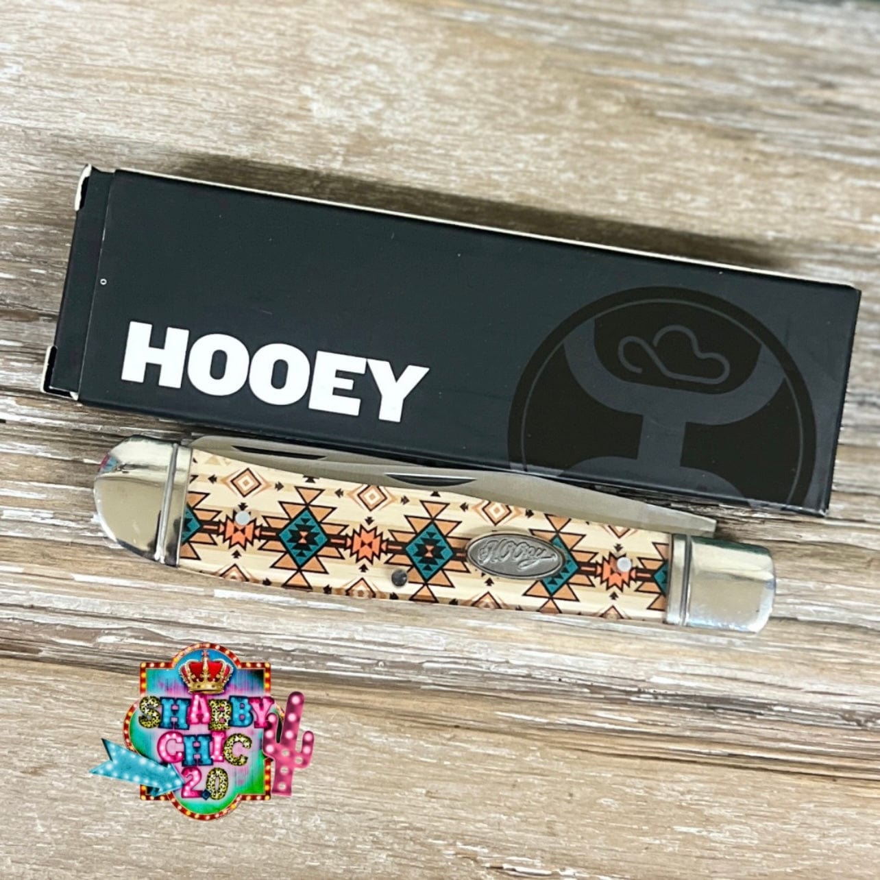 HOOEY  "MONTEREY MULTI COLOR TRAPPER" KNIFE, LARGE Shabby Chic Boutique and Tanning Salon