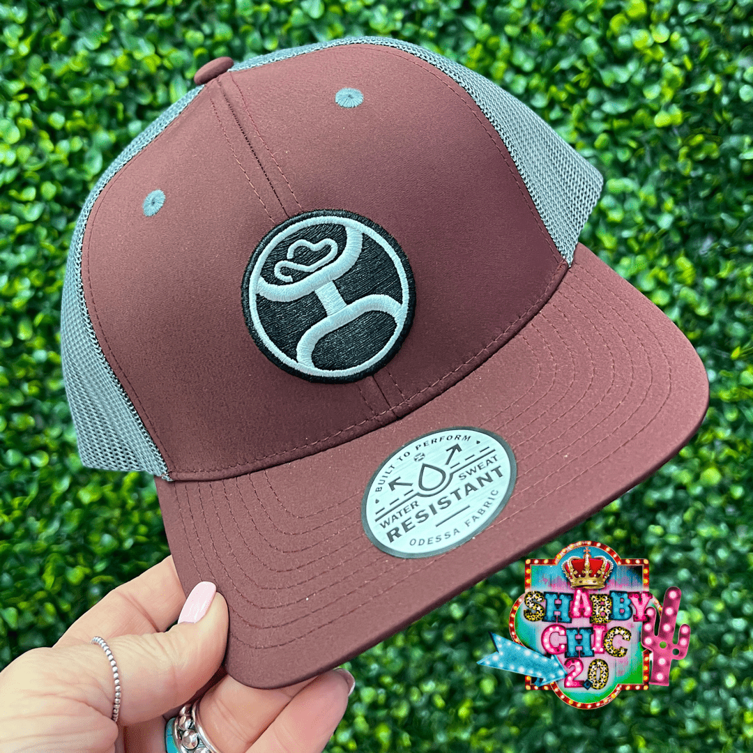 Hooey Primo Maroon/Grey Trucker Cap OSFA Shabby Chic Boutique and Tanning Salon