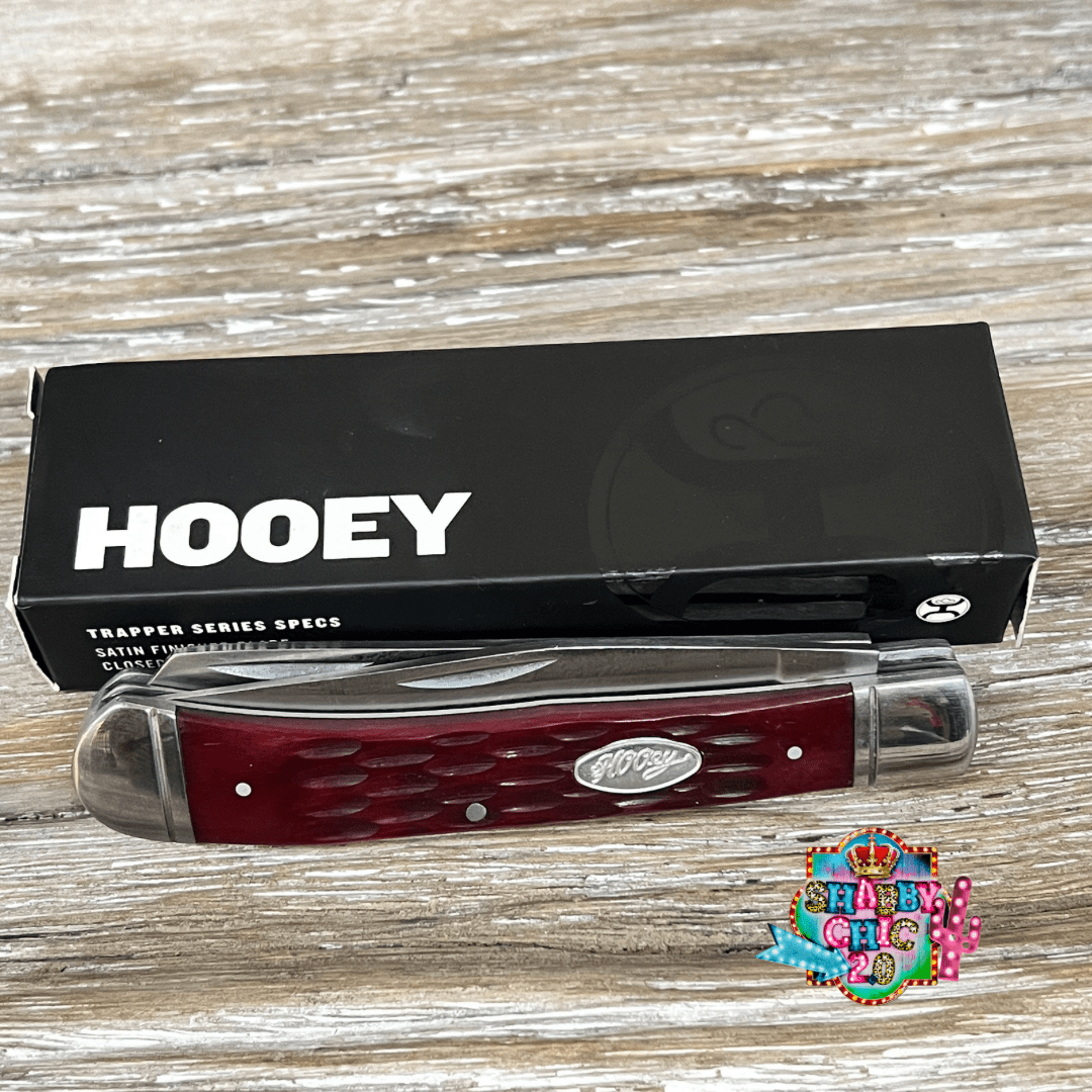 HOOEY  "RED JIG BONE TRAPPER" KNIFE, LARGE Shabby Chic Boutique and Tanning Salon