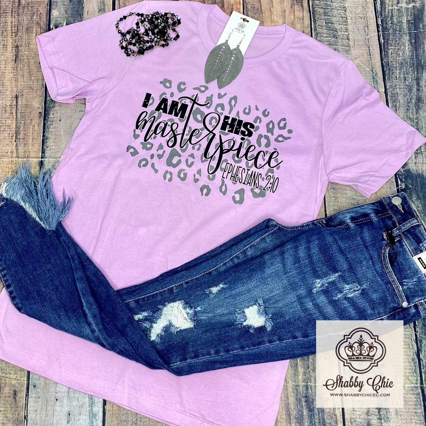 I am His Masterpiece Tee Shabby Chic Boutique and Tanning Salon
