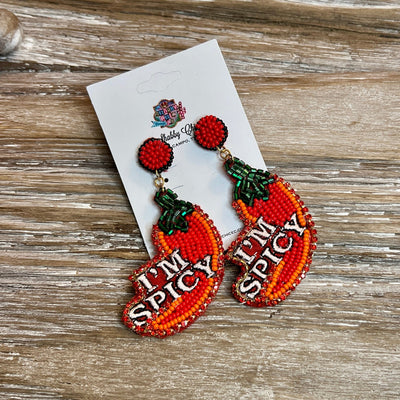 I'm Spicy Earrings Shabby Chic Boutique and Tanning Salon