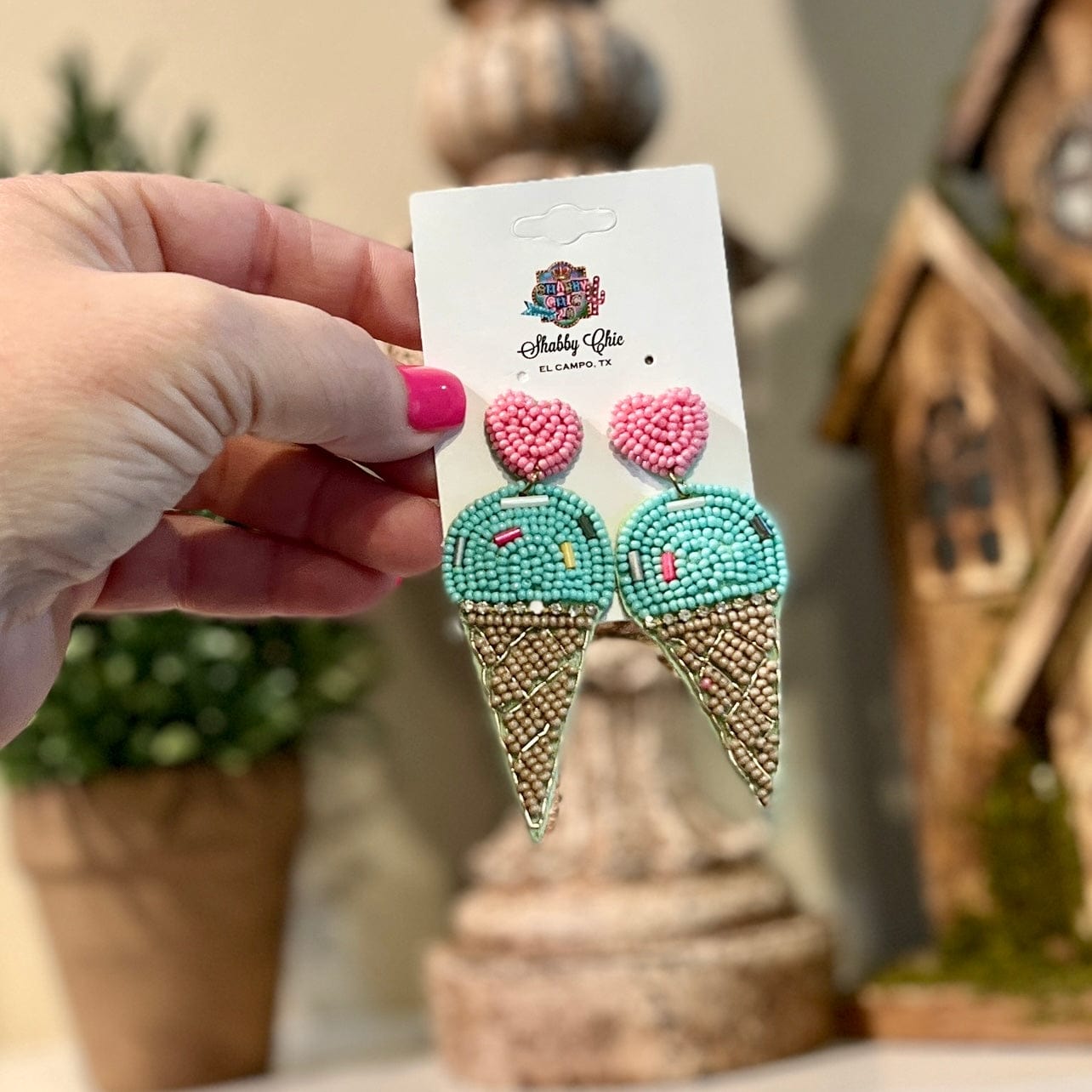 Ice Cream Time Earrings Shabby Chic Boutique and Tanning Salon